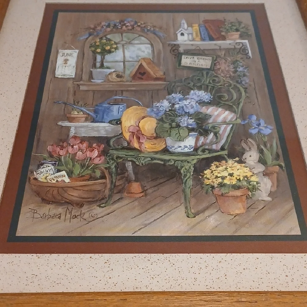 2 Home Interiors Barbara Mock Garden Print Set